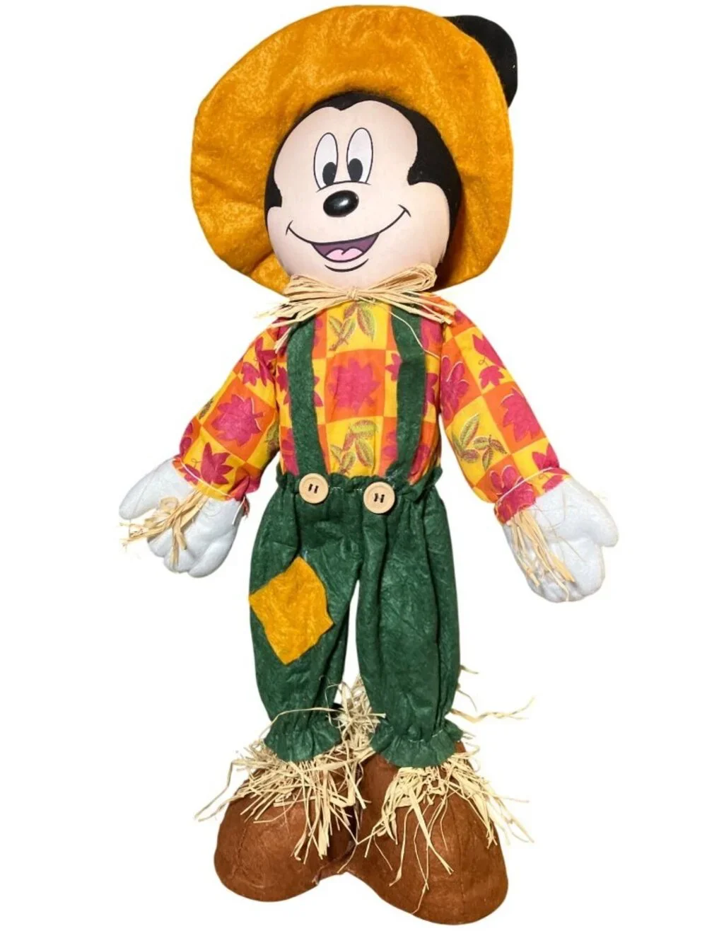 Mickey Mouse Scarecrow Fall Harvest Plush Decoration 18